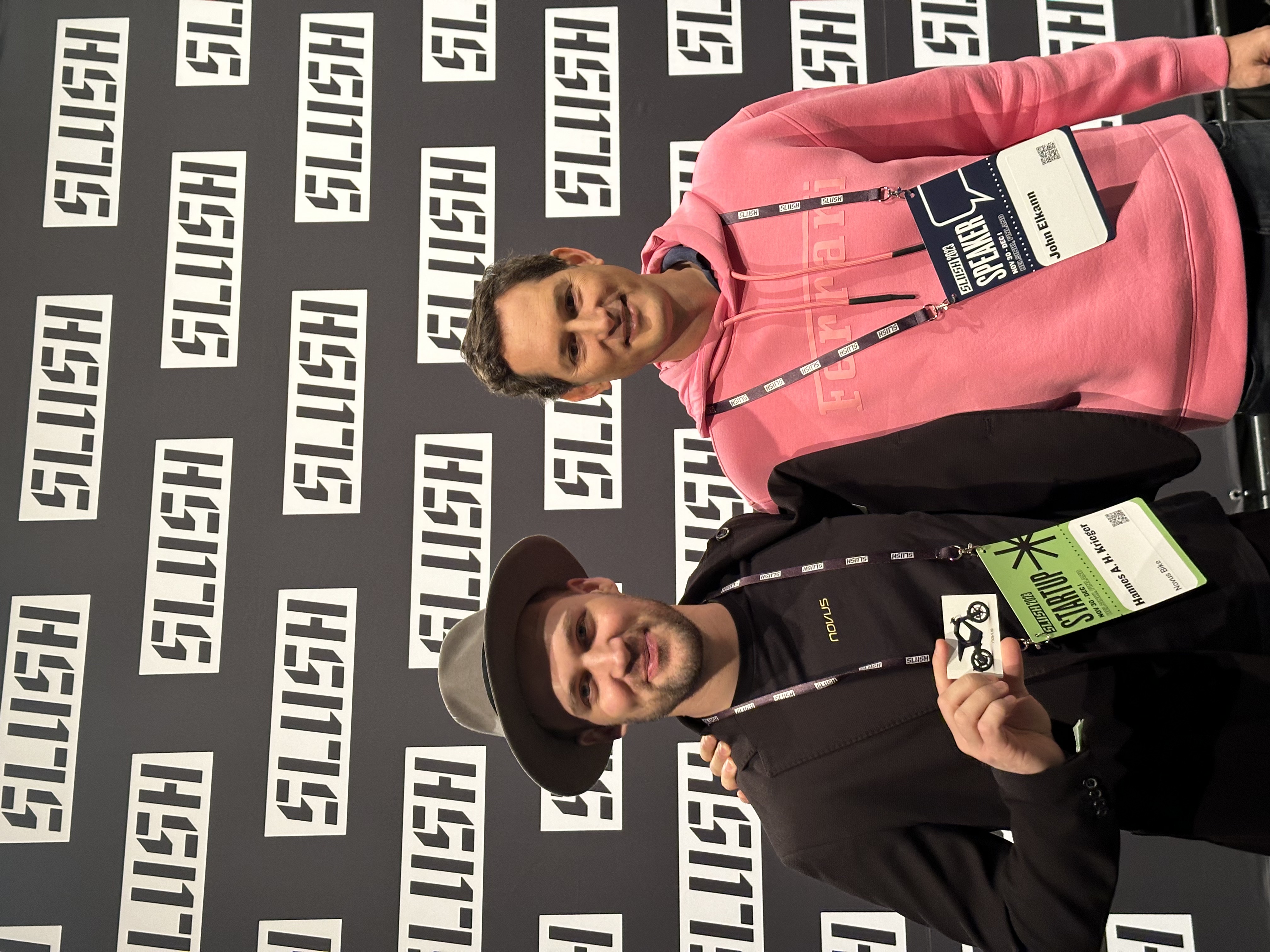 Hannes Krieger with John Elkann at SLUSH Helsinki