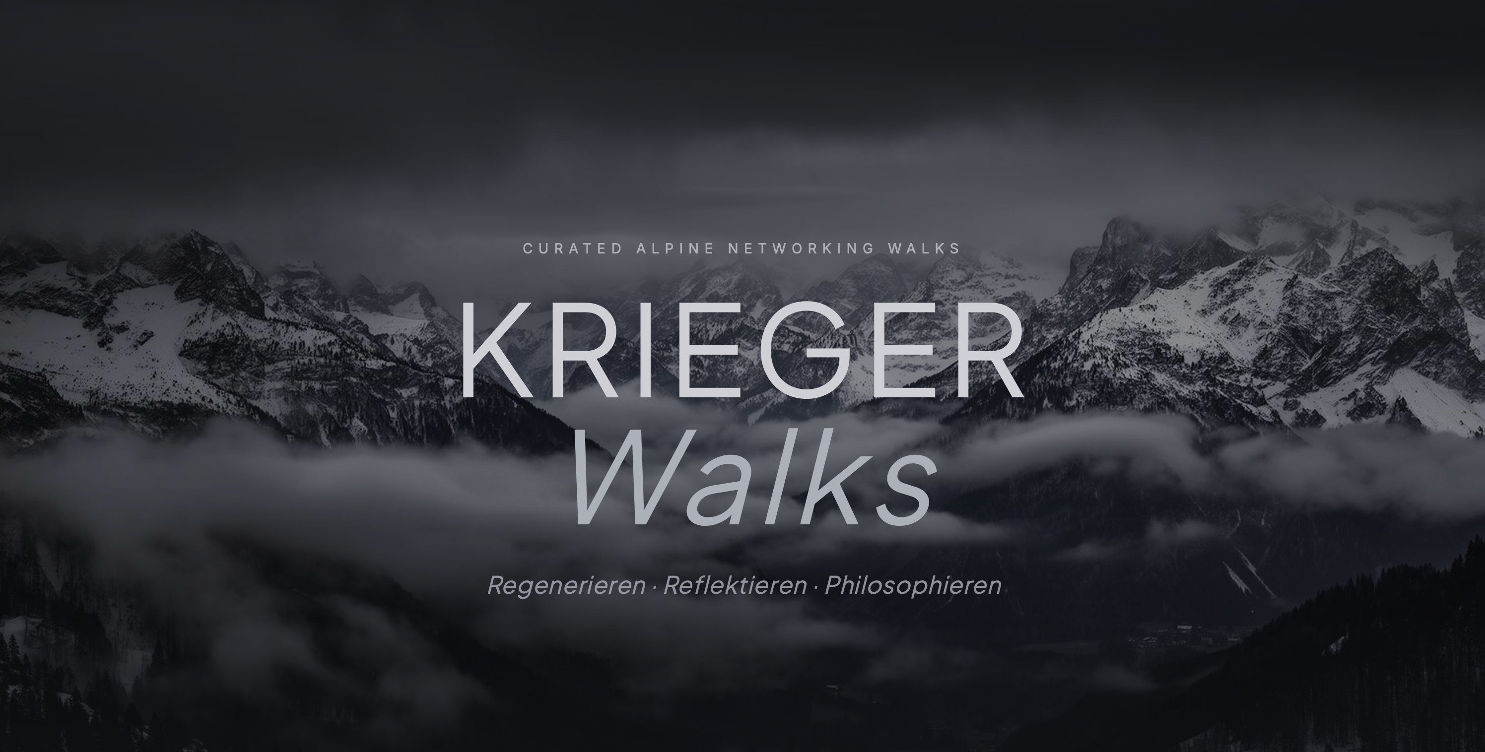Krieger Walks: Curated Alpine Networking